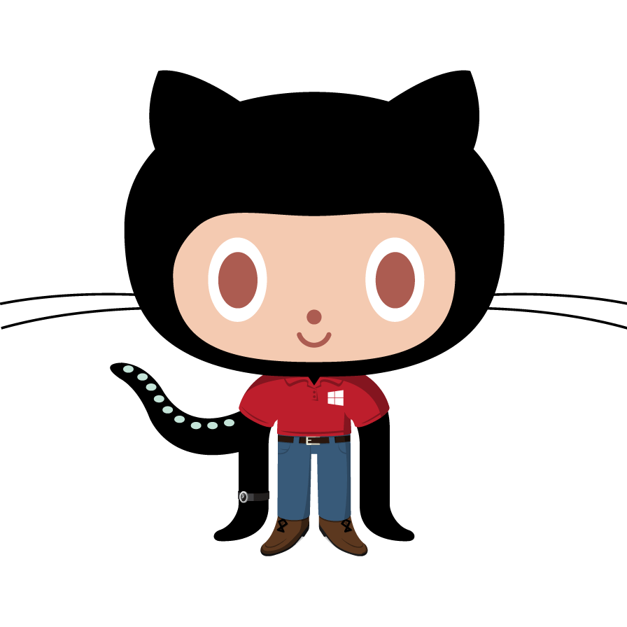 octocat wearing a red polo