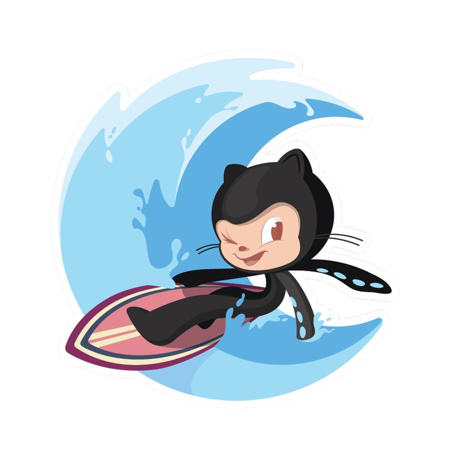 github octocat surfing
